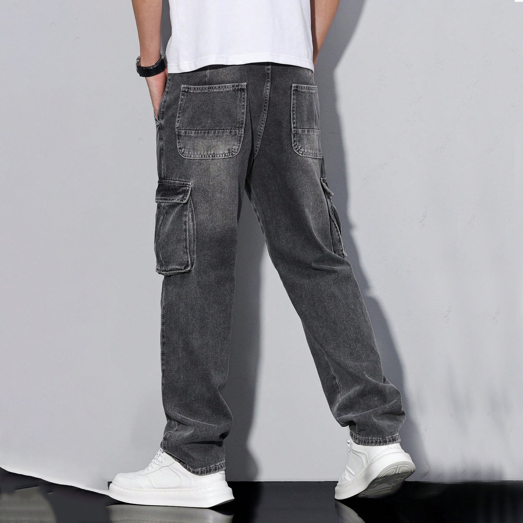 Lichtblauwe Jeans met Elastische Enkelboorden