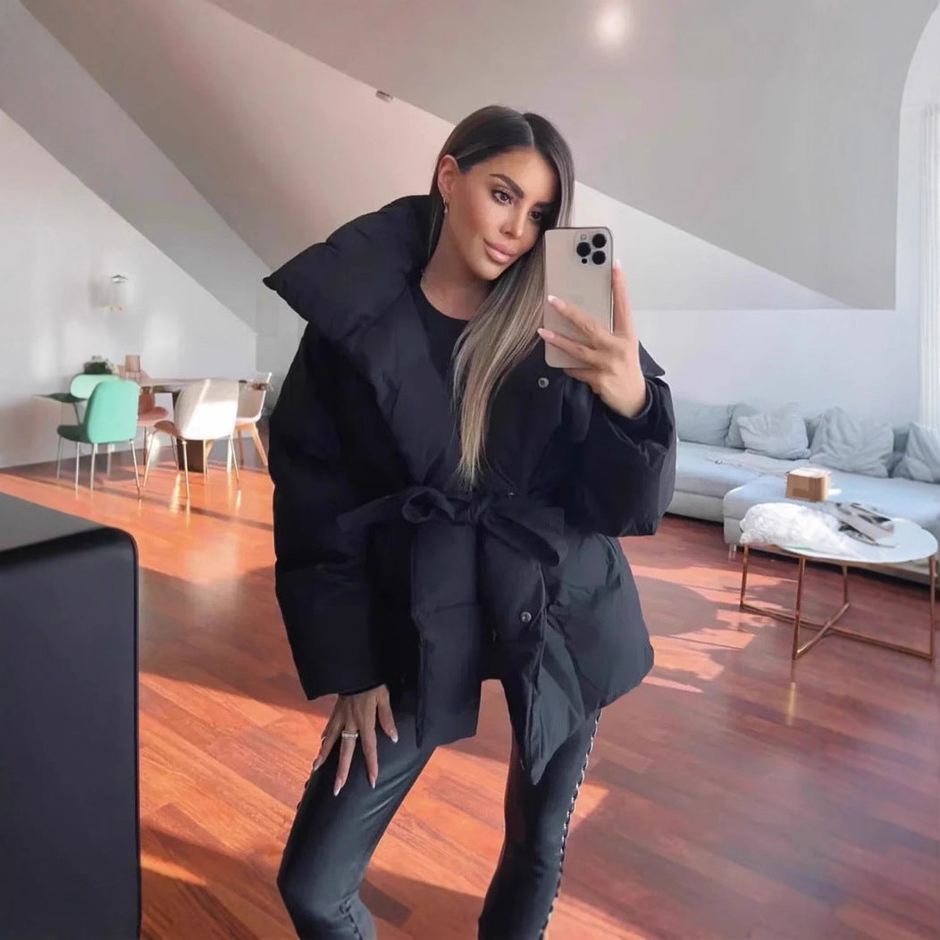 Warme & Losvallende Katoenen damesjas