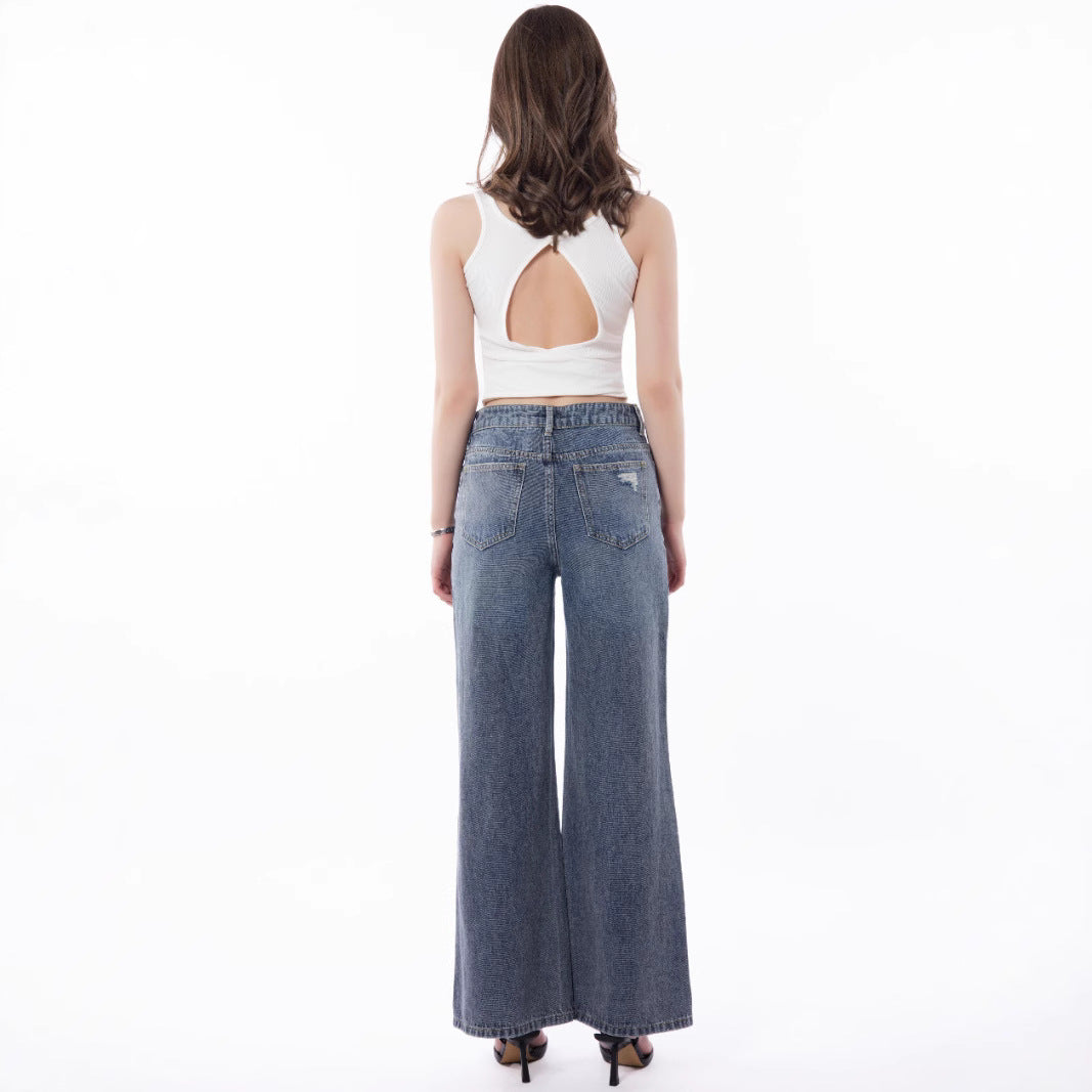 Retro Wide-Leg Jeans voor Dames