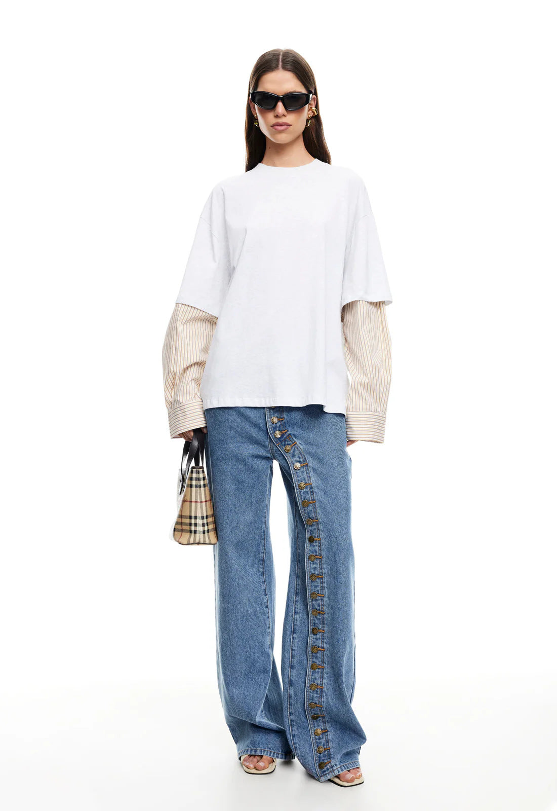 Multi-button Damesjeans