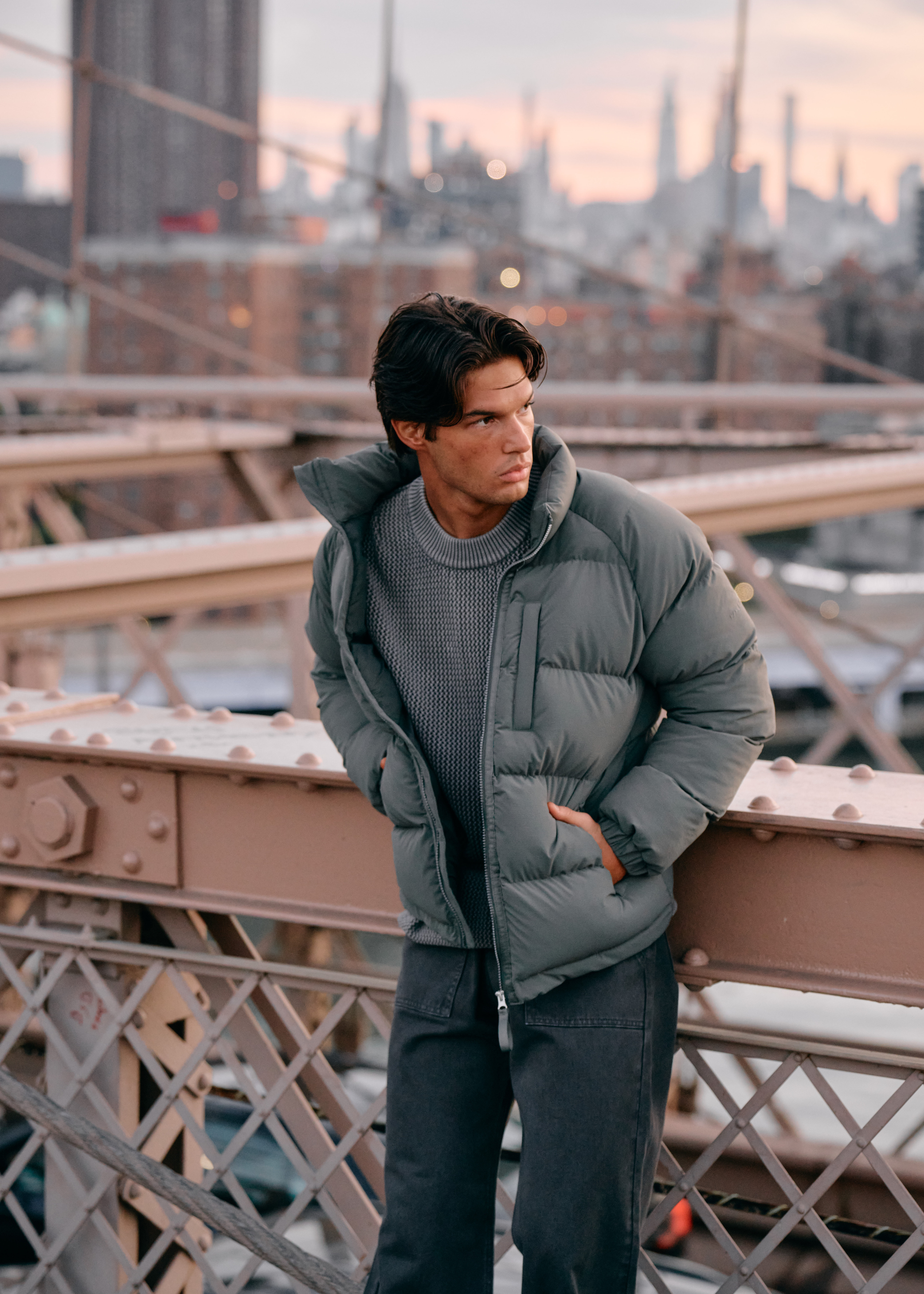 Ripstop Puffer Jas - Donker groen