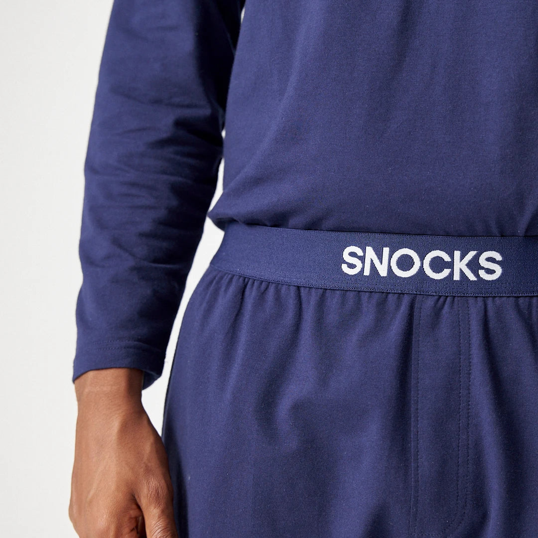 Heren Pyjamabroek Lang – Donkerblauw