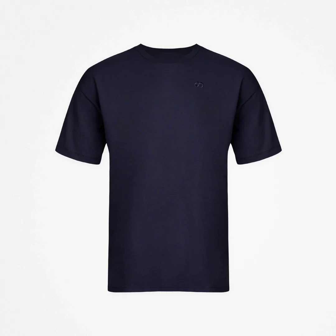 Heren Pyjamashirt met Korte Mouwen | Donkerblauw