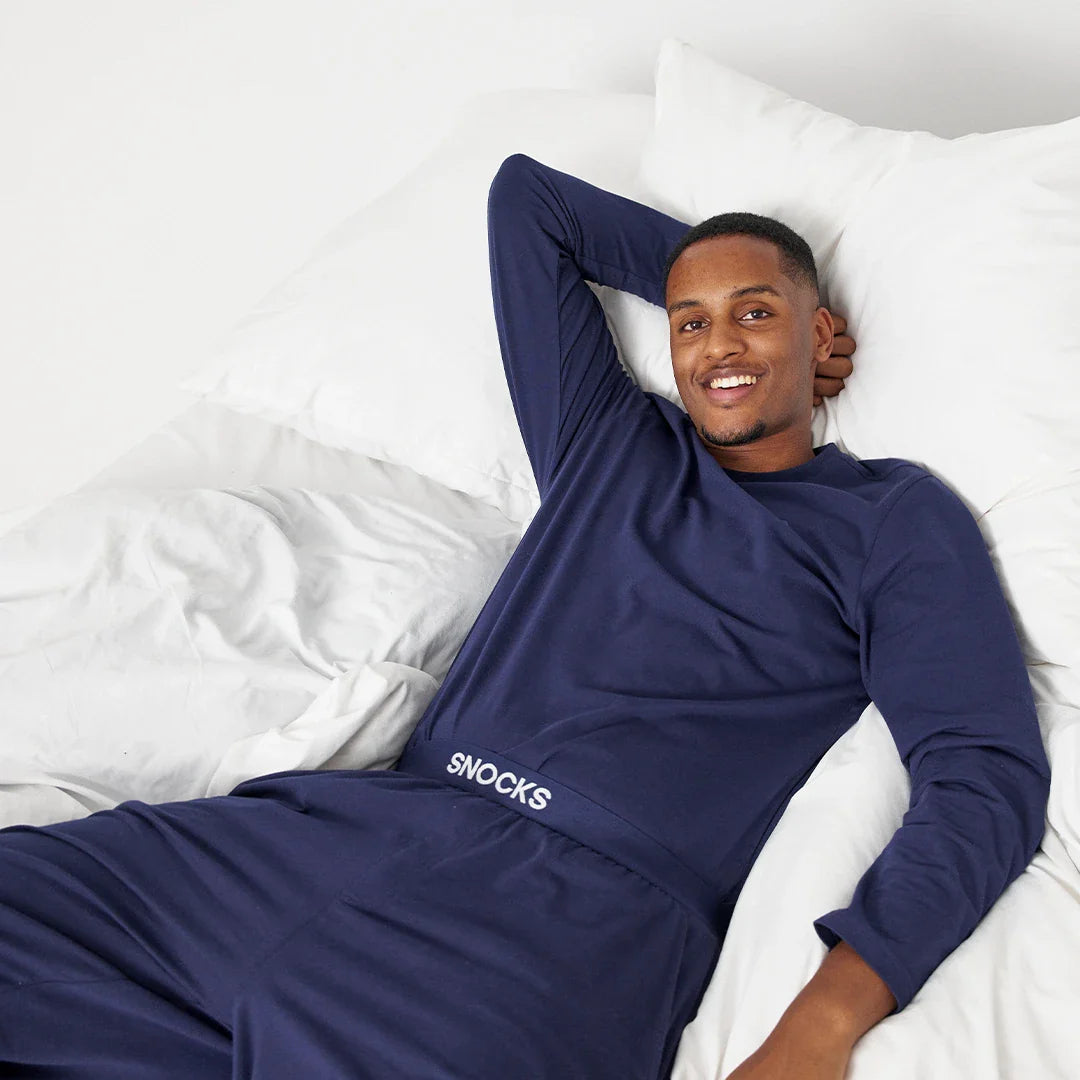 Heren Pyjamabroek Lang – Donkerblauw