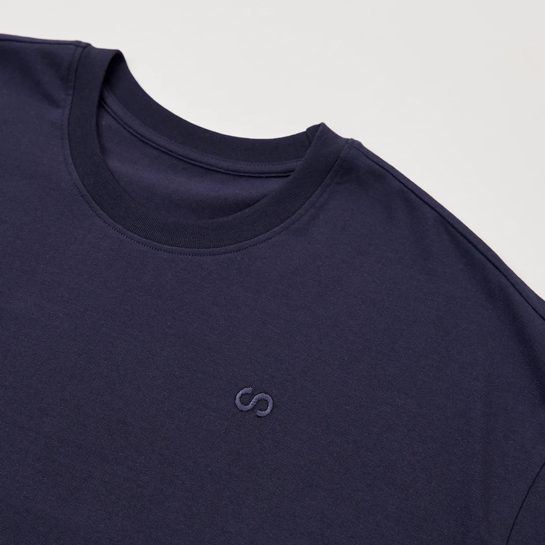 Heren Pyjamashirt met Korte Mouwen | Donkerblauw