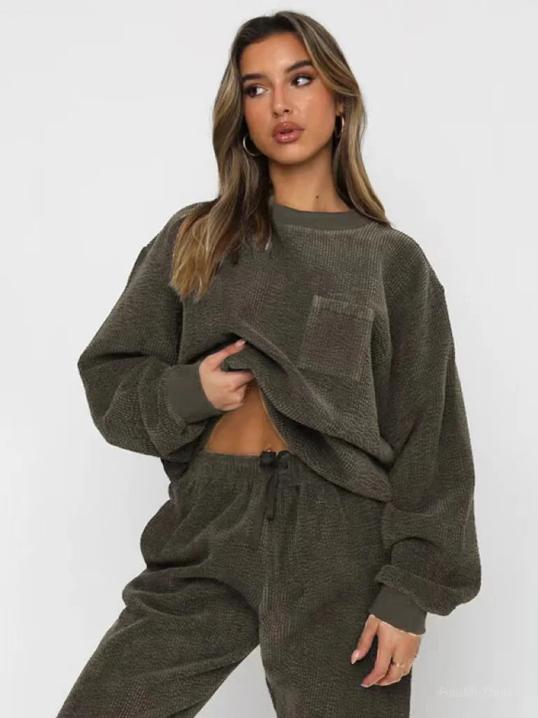 Corduroy Tweedelige Damesset - Herfst & winter editie