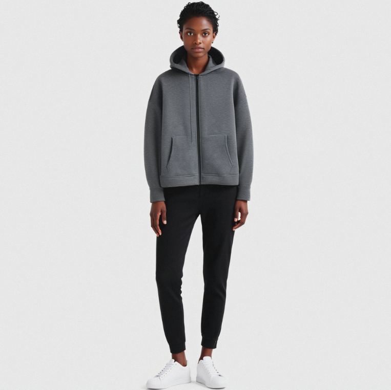 Grijze Damenjas met kap