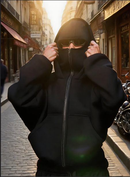 Balaclava Zip Hoodie voor Heren