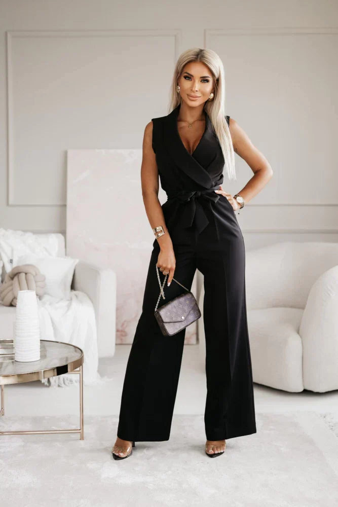 -Stijlvolle Mouwloze Jumpsuit met Elegante Pasvorm voor Dames