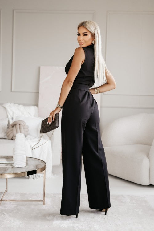 -Stijlvolle Mouwloze Jumpsuit met Elegante Pasvorm voor Dames